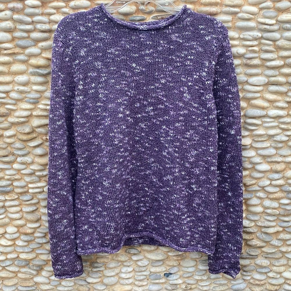 Charter Club Purple/White Heathered Sweater. Size Small.  EUC!
